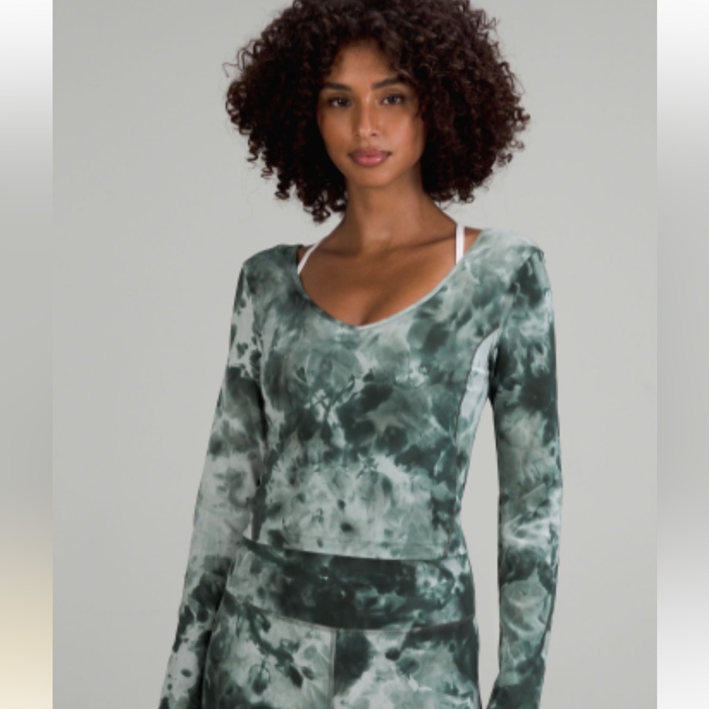 lululemon Align Long Sleeve Shirt Diamond Dye Starlight Smoked Spruce